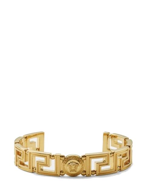 bracciale oro versace|Bracciale rigido con logo in Oro .